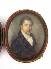 Appraisal: Miniature oval 'Portrait of a Young Gentleman' British School Size