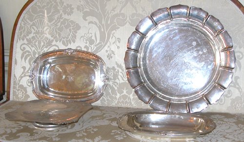 Appraisal: Title pc Sterling Serving Dishes variously monogrammed JEM and JME