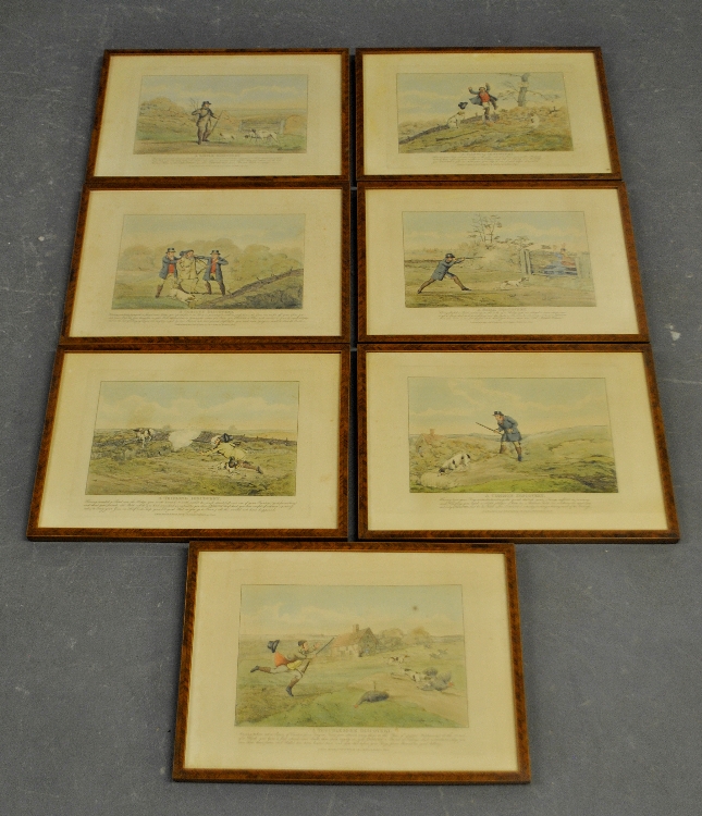 Appraisal: - Seven English hunting prints published Feb st by S