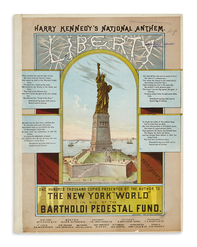 Appraisal: NEW YORK CITY Kennedy Harry Harry Kennedy's National Anthem Liberty