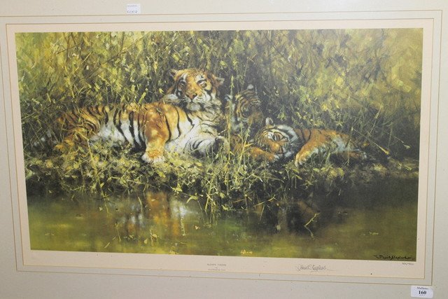 Appraisal: David Shepherd British b Sleepy Tigers signed and numbered in