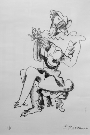 Appraisal: After Ossip Zadkine Russian - - Musician lithograph signed within