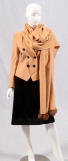 Appraisal: LOUIS FERAUD WOOL BLEND JACKET AND SHAWL LOUIS FERAUD WOOL