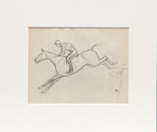 Appraisal: Paul Desmond Brown - Three Equestrian Pencil Drawings by in