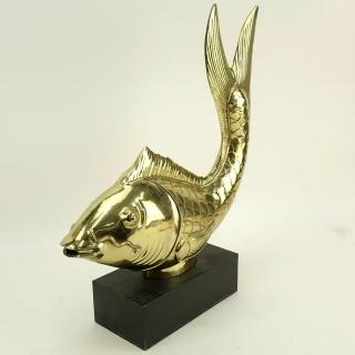 Appraisal: 's Brass Fish Sculpture By Chapman 's Brass Fish Sculpture