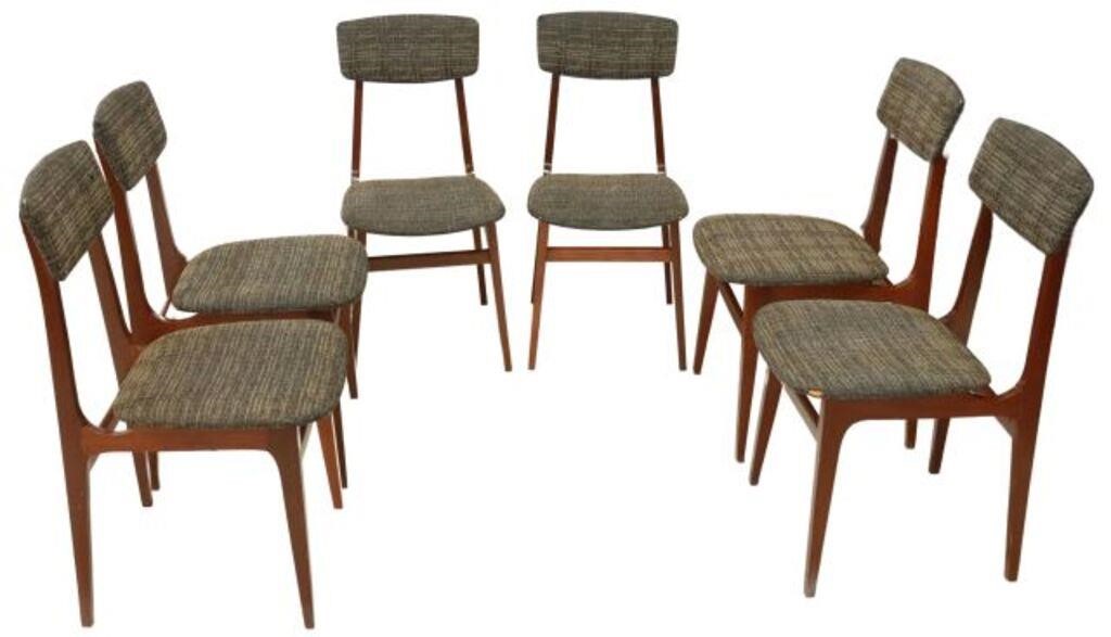 Appraisal: lot of Italian mid-century modern teak dining chairs c 's