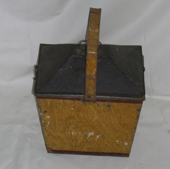 Appraisal: Continental Provincial Tole-Peinte Food Box with hipped cover fourth quarter