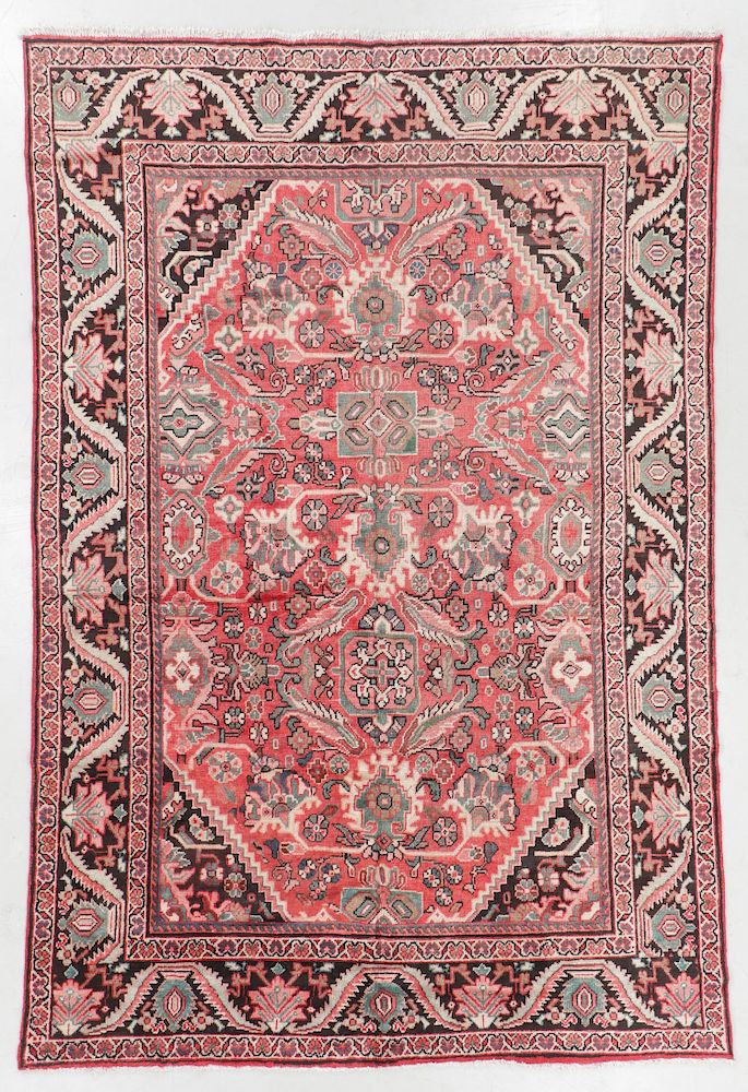 Appraisal: Semi-Antique Mahal Rug Persia ' '' x ' '' Semi-Antique