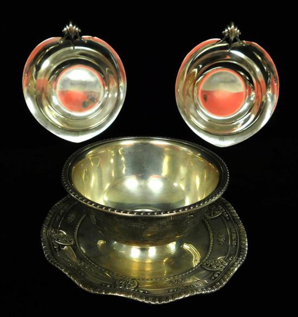 Appraisal: STERLING Tuttle Silversmiths and Wallace hollowware three pieces including two