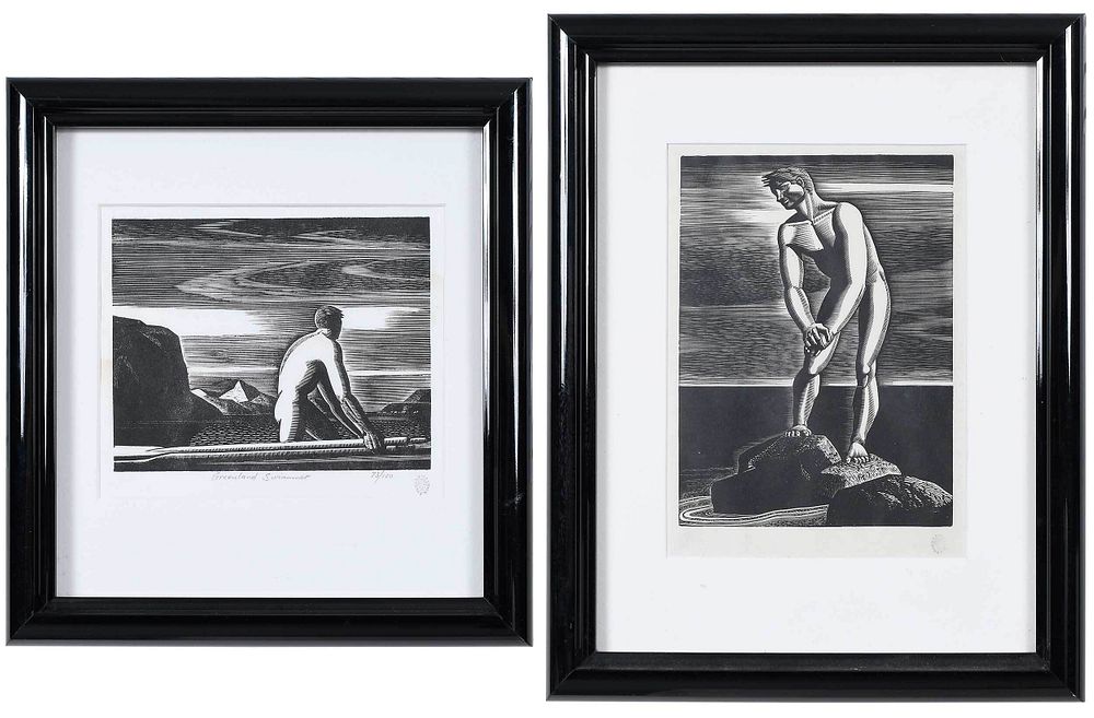 Appraisal: Rockwell Kent New York - Two posthumous impressions by Letterio