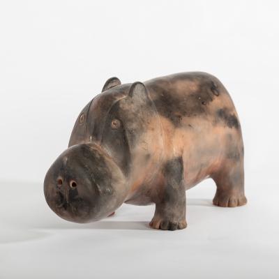 Appraisal: Robin Sales British Contemporary a ceramic figure of a Hippo