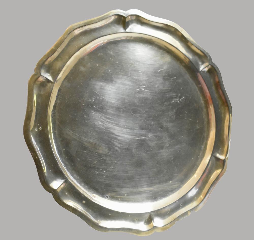 Appraisal: MEXICAN STERLING SILVER CIRCULAR TRAYMid- th Century Marked Mexico Sterling