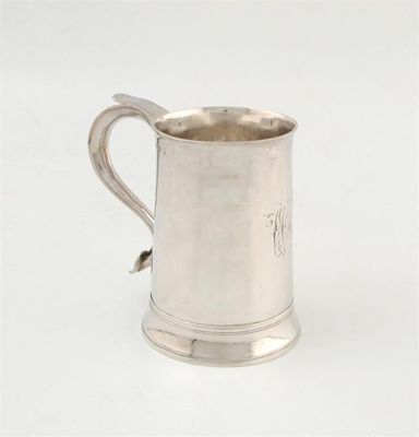 Appraisal: A George III silver mug maker's mark worn London tapering