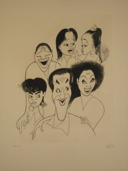 Appraisal: AL HIRSCHFELD Group of lithographs Cast of the Cosby Show