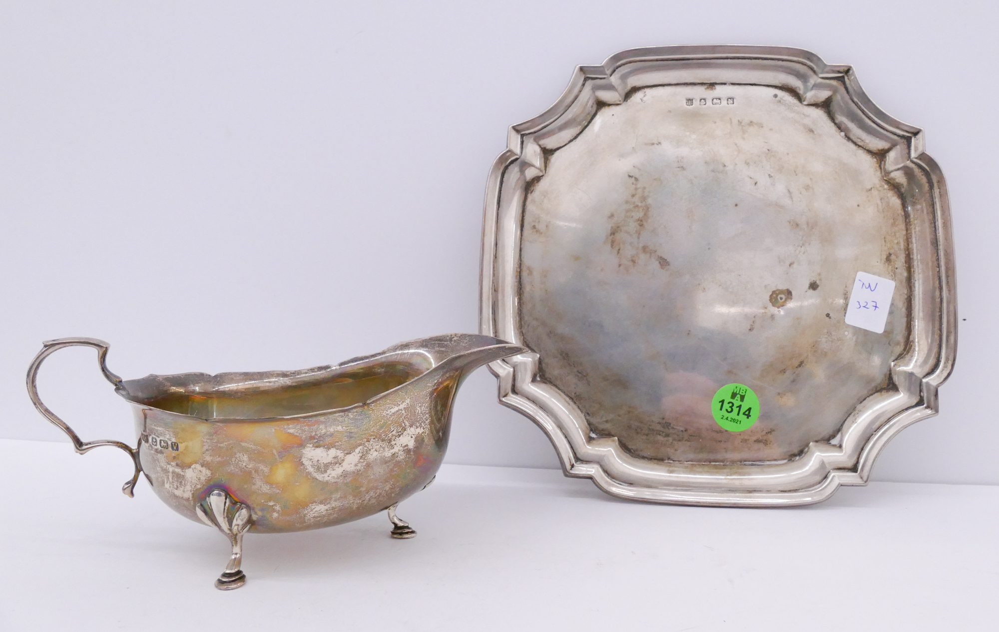 Appraisal: pc English Sterling Salver Sauce Boat- g