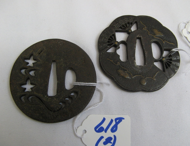 Appraisal: TWO JAPANESE TSUBA late Edo early Meiji Periods the first