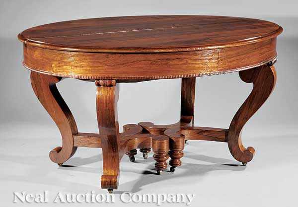 Appraisal: A Fine American or English Late Classical Rosewood and Rosewood-Grained