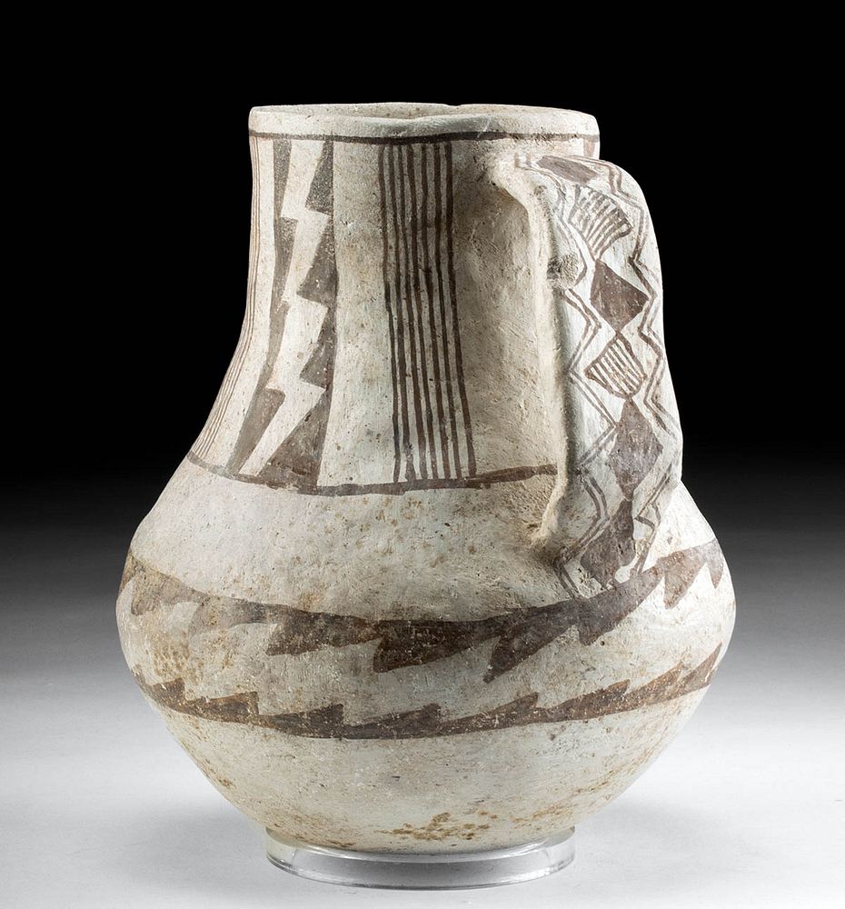 Appraisal: Prehistoric Anasazi Black-on-White Pottery Pitcher Native American Southwestern United States