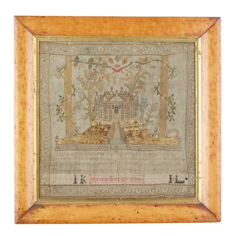 Appraisal: TWO SCOTTISH GEORGE III NEEDLEWORK HOUSE SAMPLERS LATE TH CENTURY