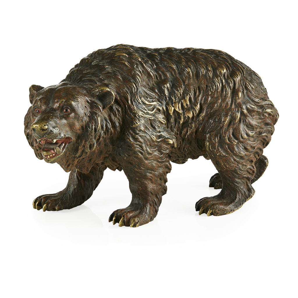 Appraisal: AUSTRIAN COLD PAINTED BRONZE FIGURE OF A BEAR LATE TH