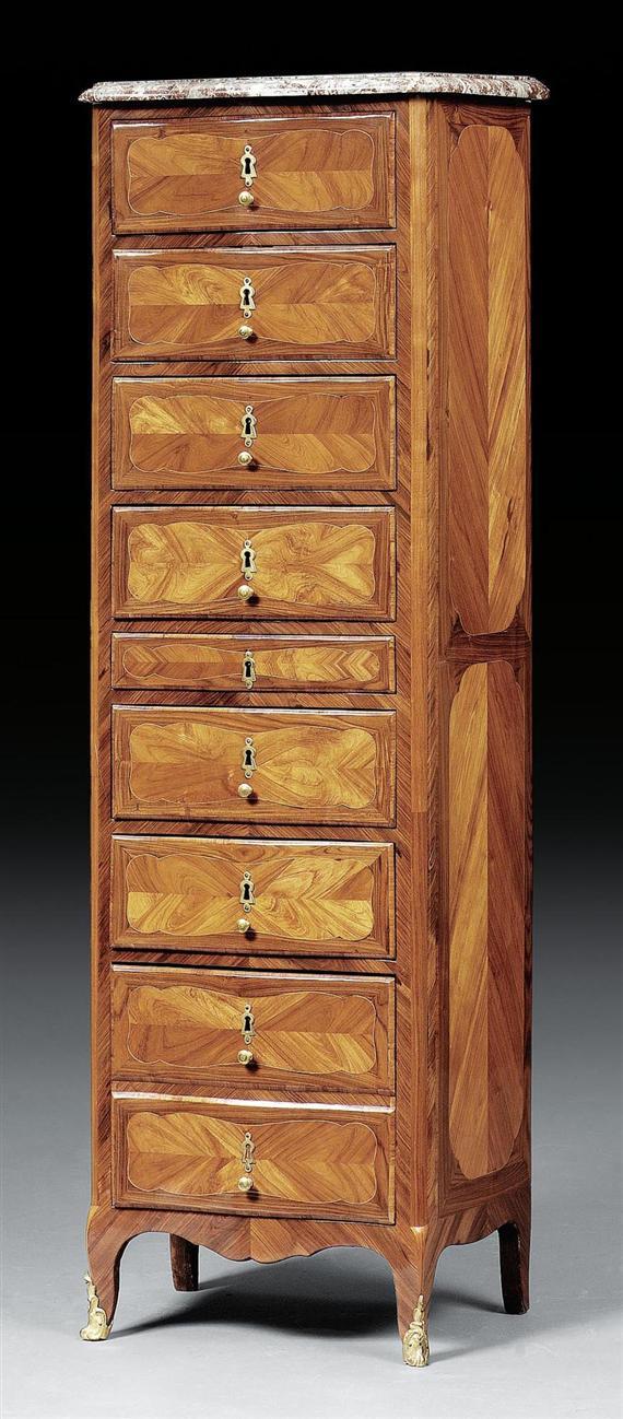 Appraisal: CHEST OF DRAWERS known as a chiffonnier Louis XV stamped