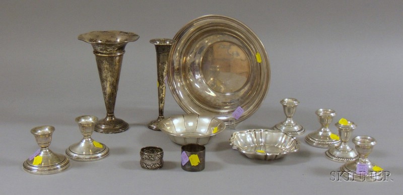 Appraisal: Thirteen Pieces of Sterling Silver Hollowware including a weighted Preisner