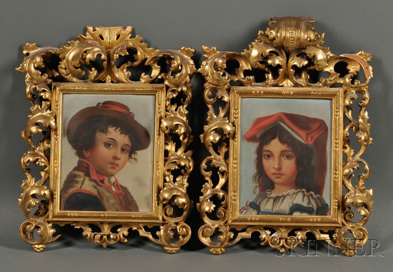 Appraisal: Italian School th Century Pair of Portraits of a Boy