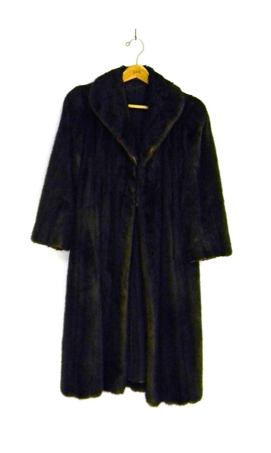 Appraisal: Full-length mink coat ''Scaasi Furs'' label along neckline monogrammed ''TMM''