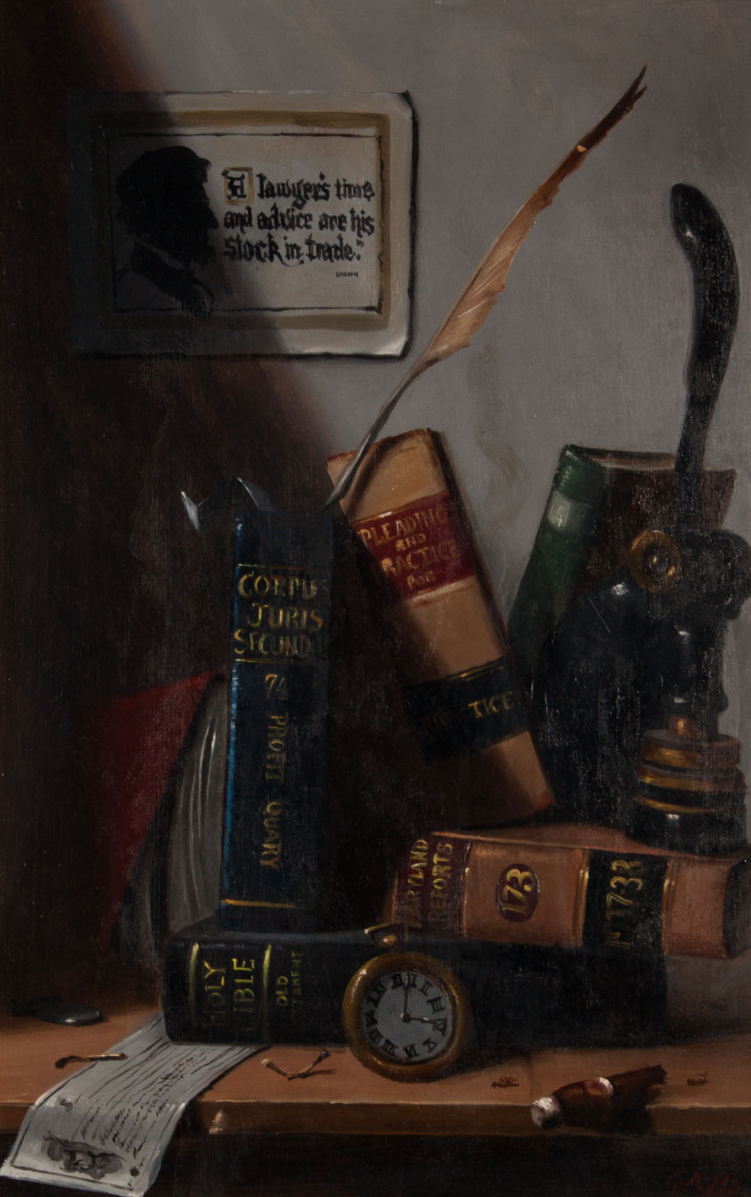 Appraisal: Ronald Reillo Lawyer Still Life oil on board Ronald Joseph