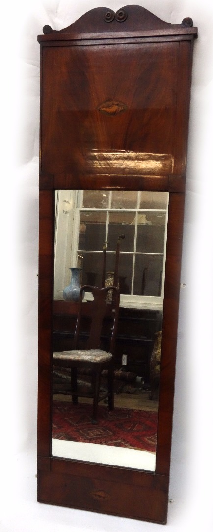 Appraisal: A Dutch mahogany frame upright Pier mirror early th century