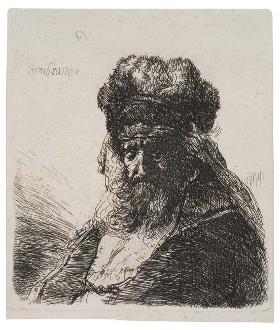 Appraisal: REMBRANDT VAN RIJN Old Bearded Man in a High Fur