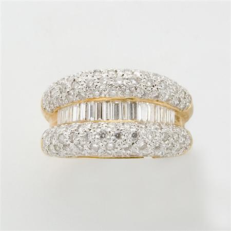 Appraisal: Gold and Diamond Band Ring Estimate -