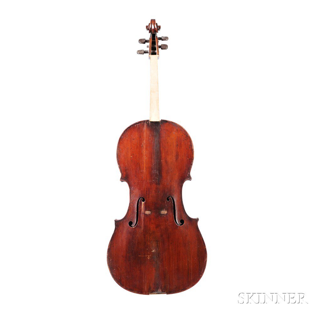 Appraisal: European Violoncello for restoration unlabeled length of two-piece back cm