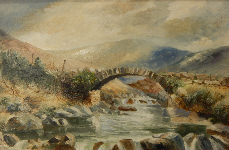 Appraisal: S R Knowles thC River landscapes oil on board -