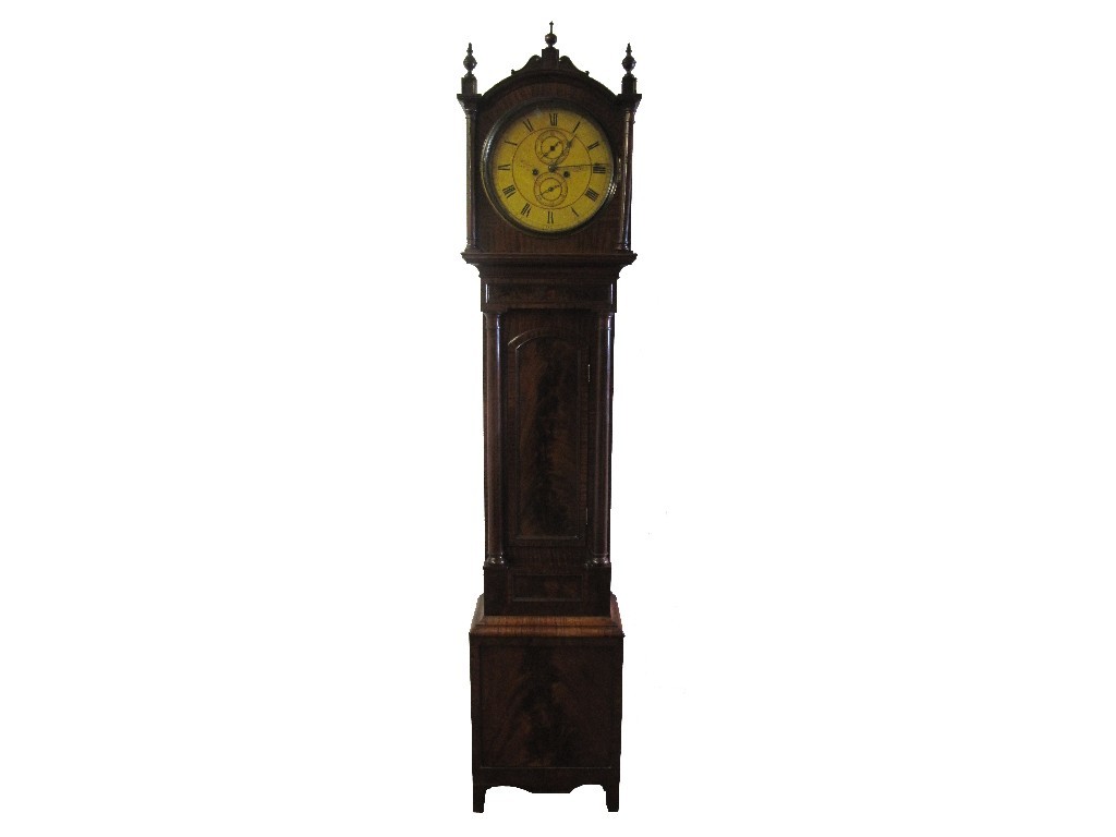 Appraisal: A Victorian mahogany 'plum pudding' longcase clock the mahogany hood