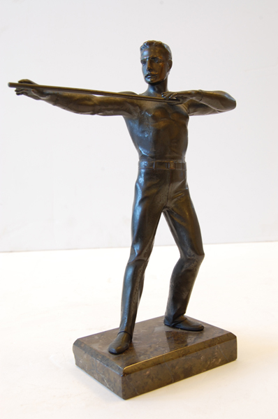 Appraisal: DECO BRONZE FIGURE OF A MALE ATHLETE