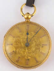 Appraisal: An carat gold cased pocket watch the fusee movement signed