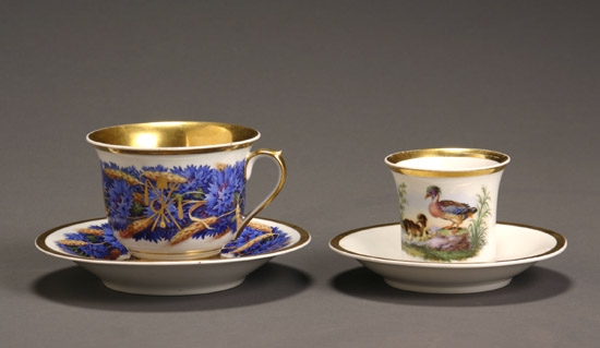 Appraisal: Two Berlin Porcelain Cups and Saucers - The first -