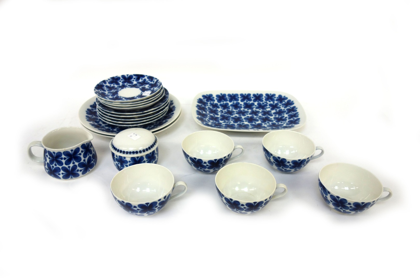 Appraisal: A Rorstrand Mon Amie blue and white part tea service