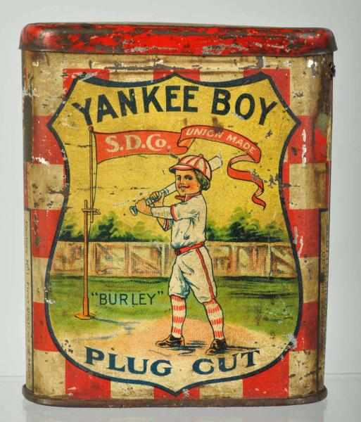 Appraisal: Yankee Boy Vertical Pocket Tobacco Tin Description Shows a significant