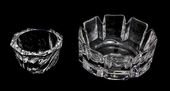 Appraisal: Two Orrefors Crystal Bowls Diameter of larger inches Two Orrefors