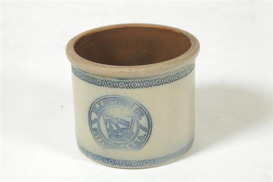 Appraisal: STONEWARE CROCK Western Pennsylvania early th century Impressed bands and