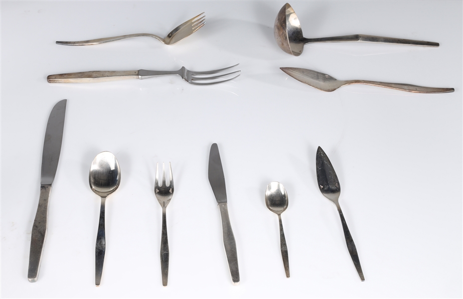 Appraisal: piece Christofle silver plated flatware set all hallmarked salad forks