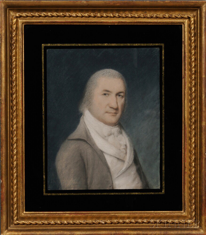 Appraisal: Attributed to James Sharples Sr Anglo American - Portrait of