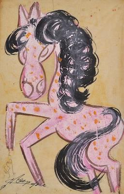 Appraisal: Chucho Jesus Reyes Ferreira Mexican - Pink Horse Gouache on