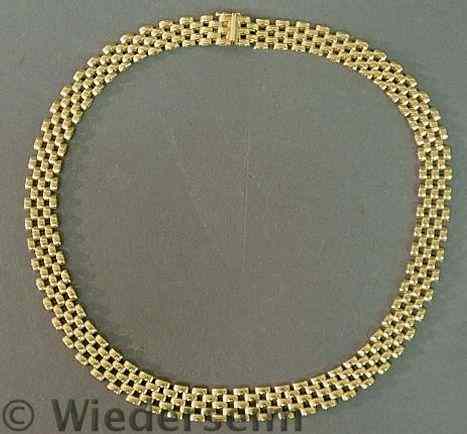 Appraisal: Ladies k y g basket weave necklace l grams