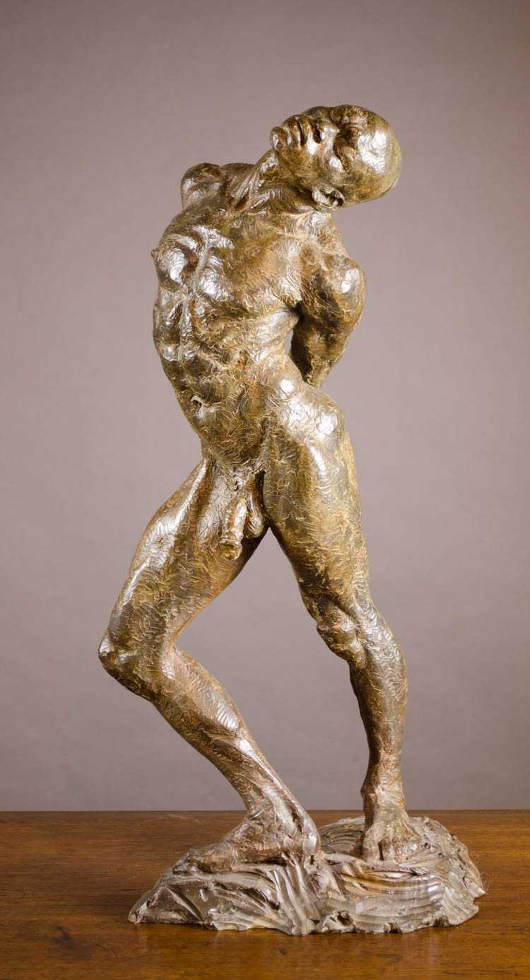 Appraisal: RICHARD MacDONALD BRONZE SCULPTURE California b Latim standing male nude