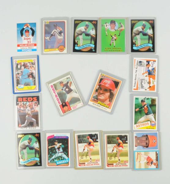 Appraisal: Lot Of Various Nolan Ryan Pete Rose Cards More contemporary