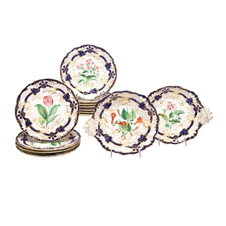 Appraisal: English Porcelain Partial Dessert Service Estimate -