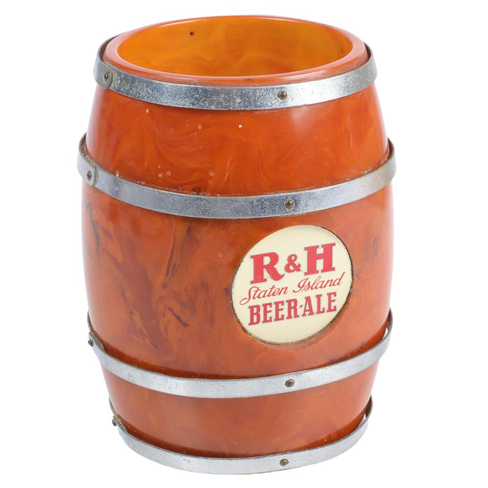 Appraisal: BUTTERSCOTCH BAKELITE R AND H BEER MUG IN BARREL FORM